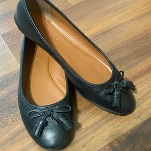 Coach Bea Leather Bow Flat